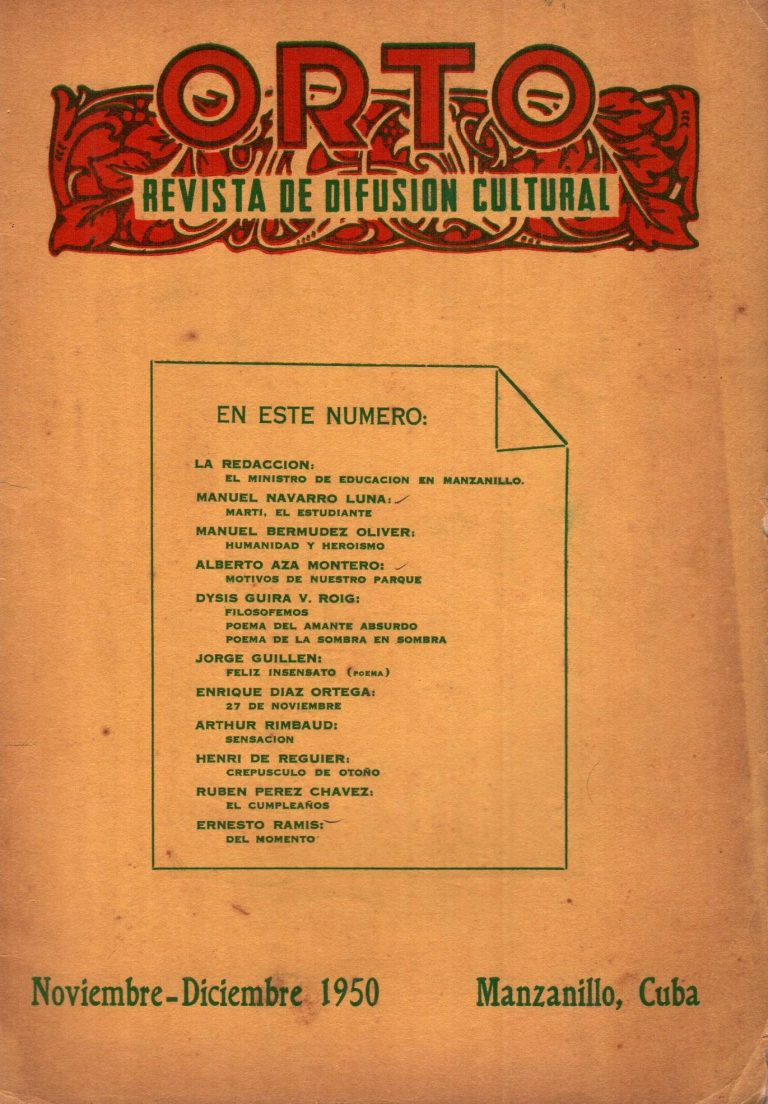 Se publica la Revista Orto
