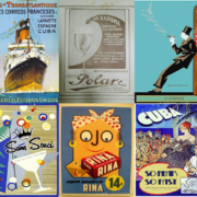 Collage de carteles, década del 40